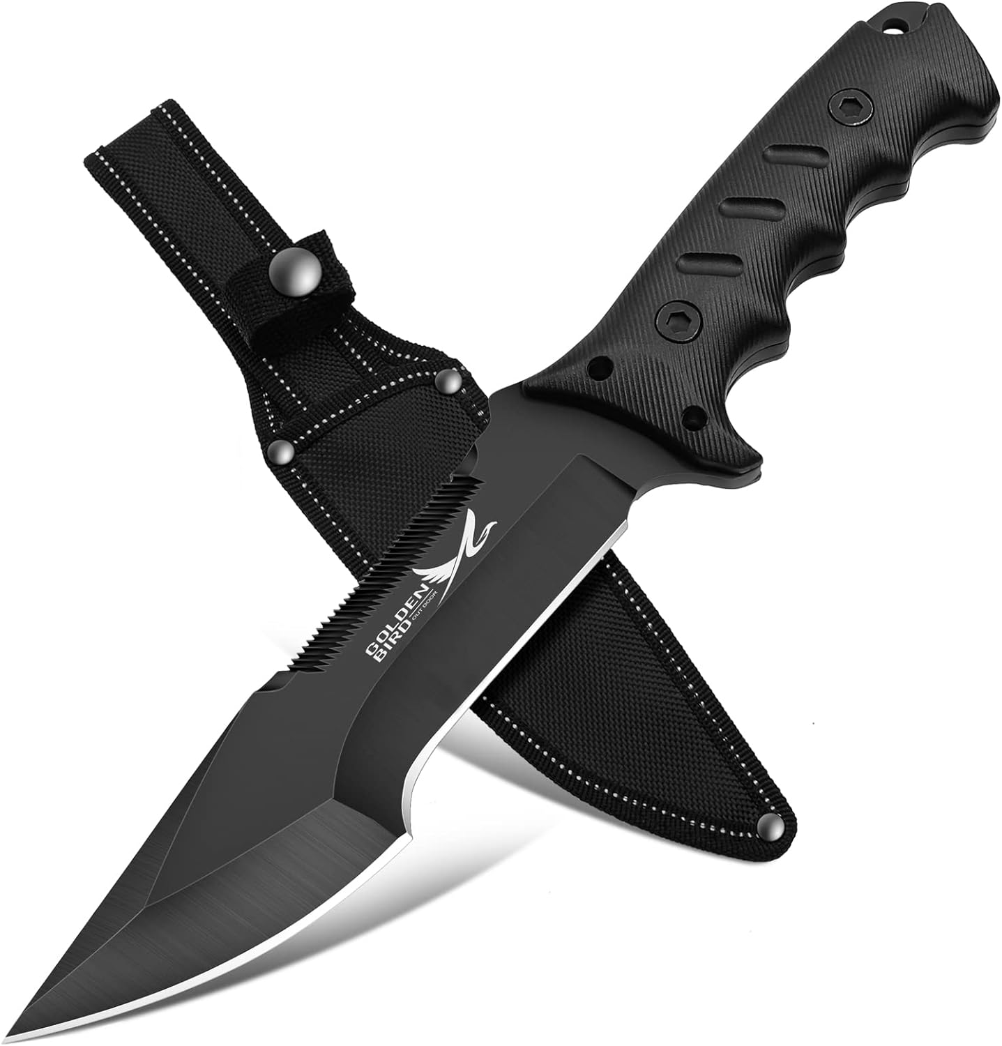 Couteau de Chasse Golden Bird 2 en 1 avec fourreau Oxford