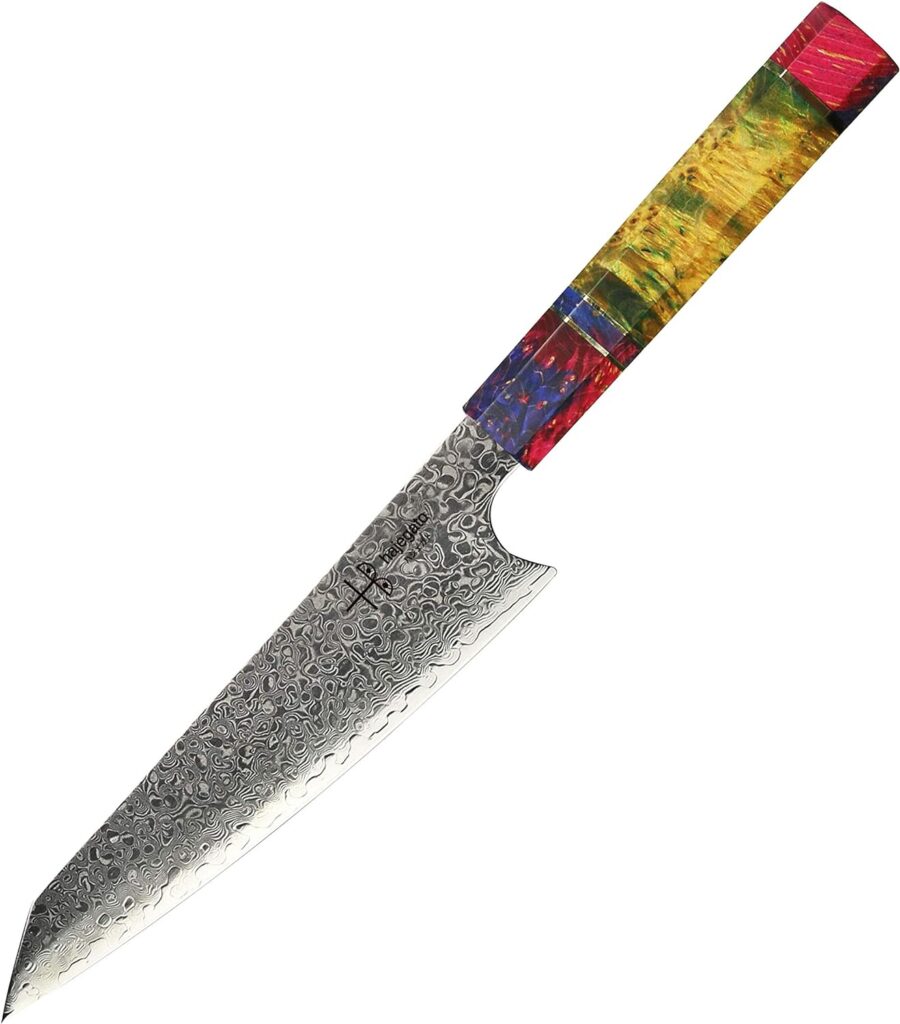 Hajegato Couteau de chef Damascus Japonais