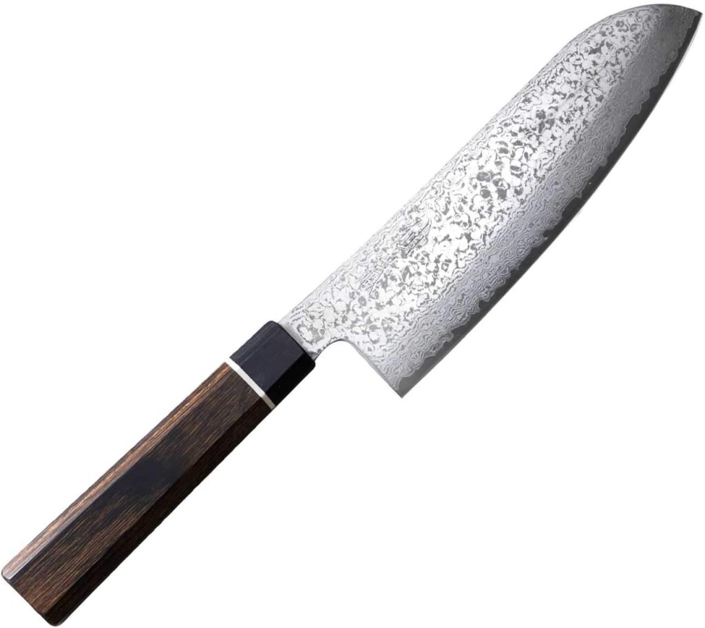 Couteaux japonais Suncraft Senzo couteau santoku de cuisine damas