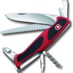 Victorinox Ranger 55 Grip - Couteau Suisse 0.9563.C en Rouge/Noir