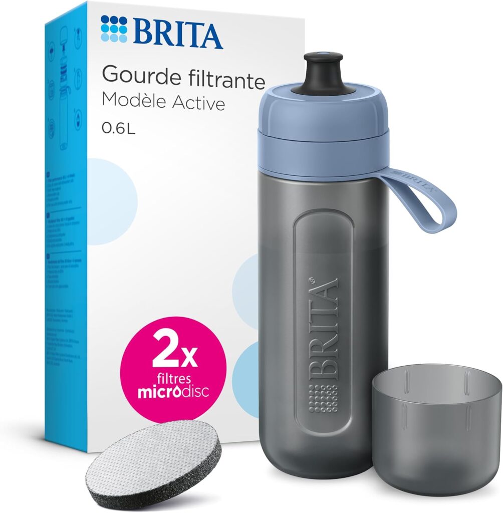 BRITA Gourde filtrante avec 1 filtre microdisc inclus - Filtre Active