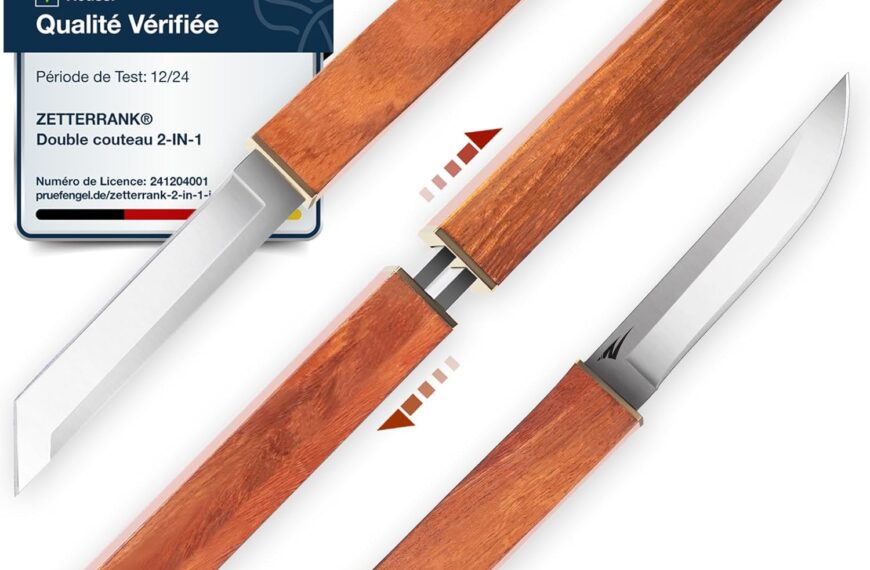 Zetterrank 2-in-1 Double Couteau de Chasse