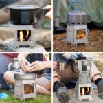 Herchr Réchaud à Bois de Camping: Mini Fourneaux pour Pique-Nique et Cuisson