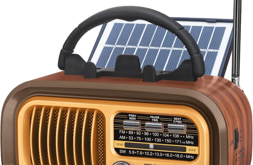 PRUNUS J-150 : Poste Radio Vintage Portable Rechargeable Bluetooth