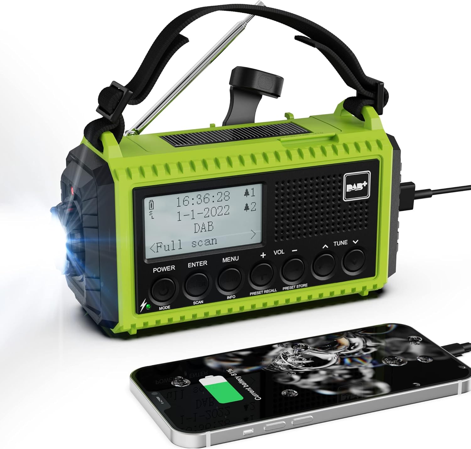 Rocam Dab/Dab+/FM Radio d'urgence Portable