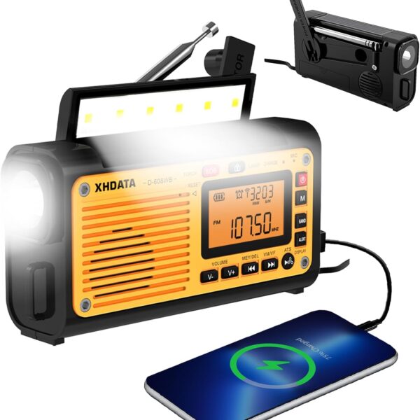 XHDATA D608WB Radio Solaire Portable