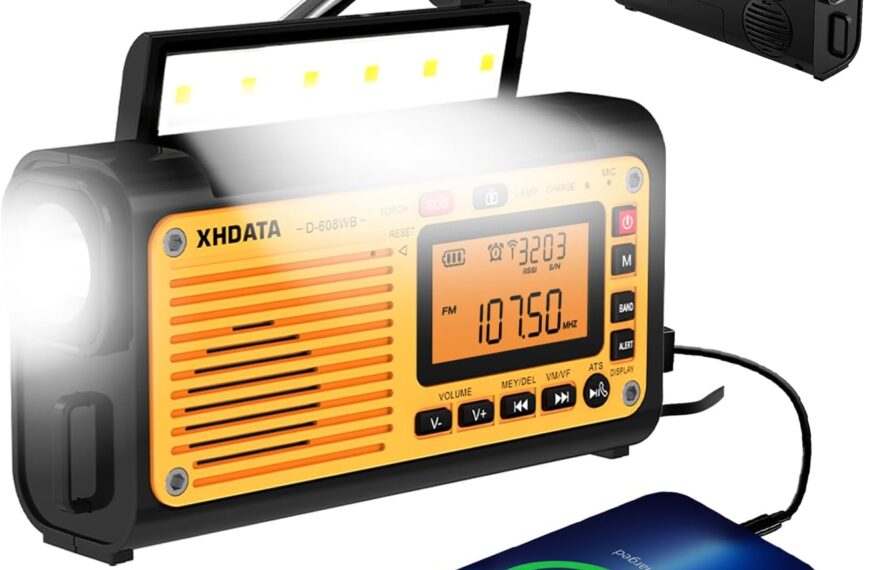 XHDATA D608WB Radio Solaire Portable