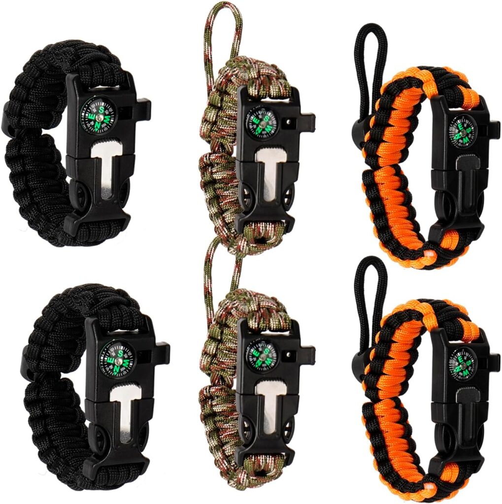 SUPRBIRD 6 Pièces Bracelets de Survie en Paracorde