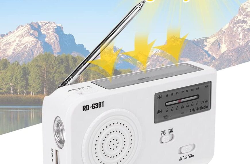 Sxhlseller radio d'urgence solaire avec lampe de poche LED