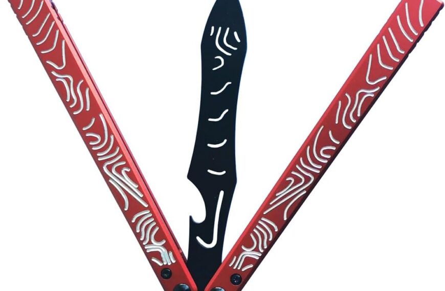 Uxcellmo Couteau Papillon Système de Bague à Double Pivot