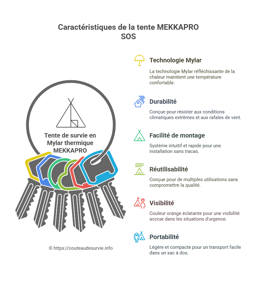 Caractéristiques de la tente MEKKAPRO SOS