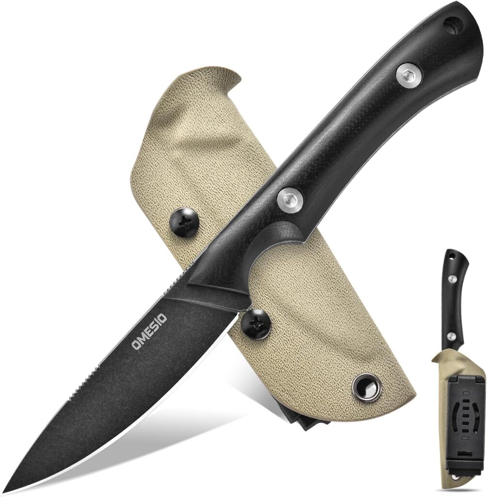 Couteau de Survie Omesio DC53 Steel - Résistant & Polyvalent