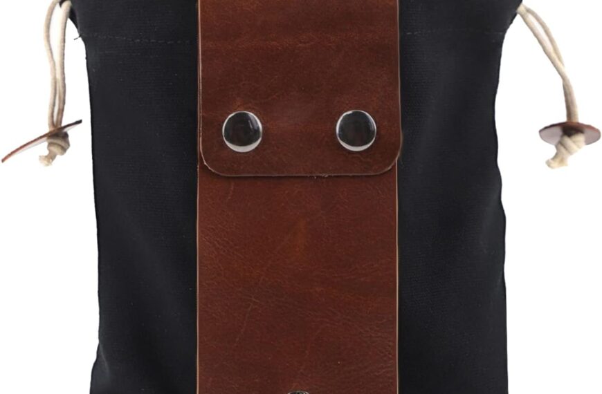 DONGKER Sac de Recherche de Nourriture Pliable Cuir pour Survie