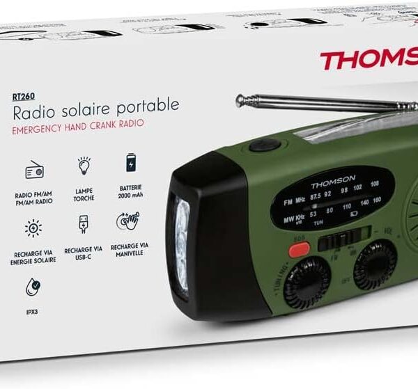 Radio solaire portable THOMSON FM RT260