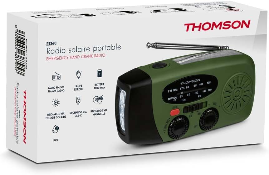 Radio solaire portable THOMSON FM RT260