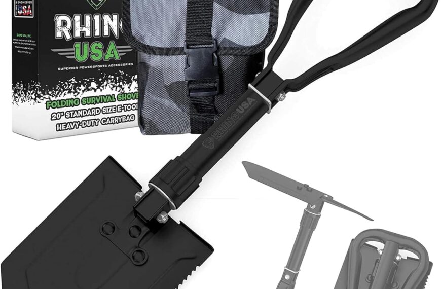 Rhino USA Pelle Pliante de Survie Militaire - Outil ÉléGant Pratique