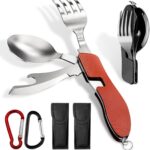 ADNEWX lot de 2 Couverts de Camping Inox - Léger & Pratique