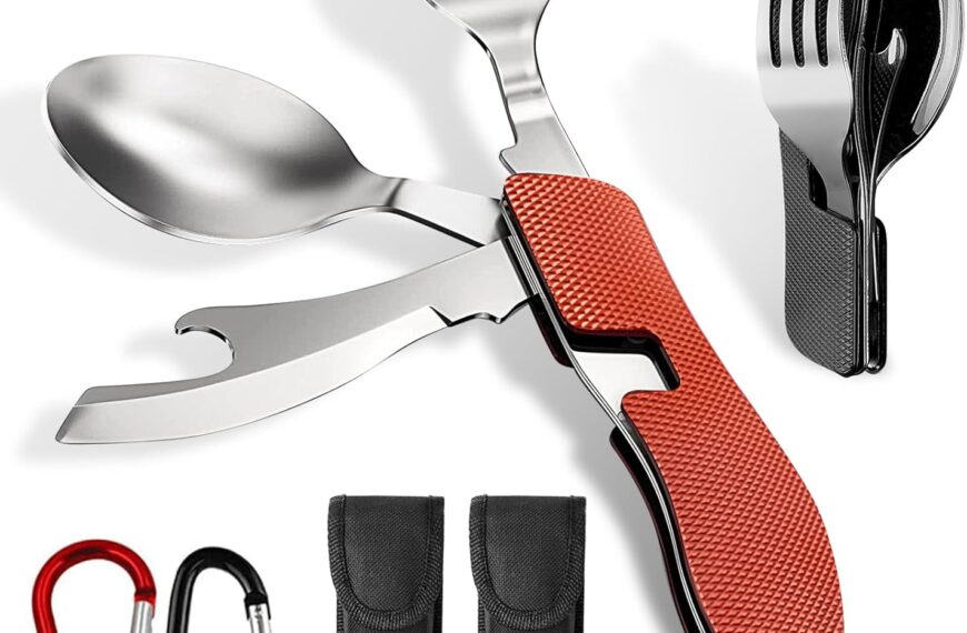 ADNEWX lot de 2 Couverts de Camping Inox - Léger & Pratique