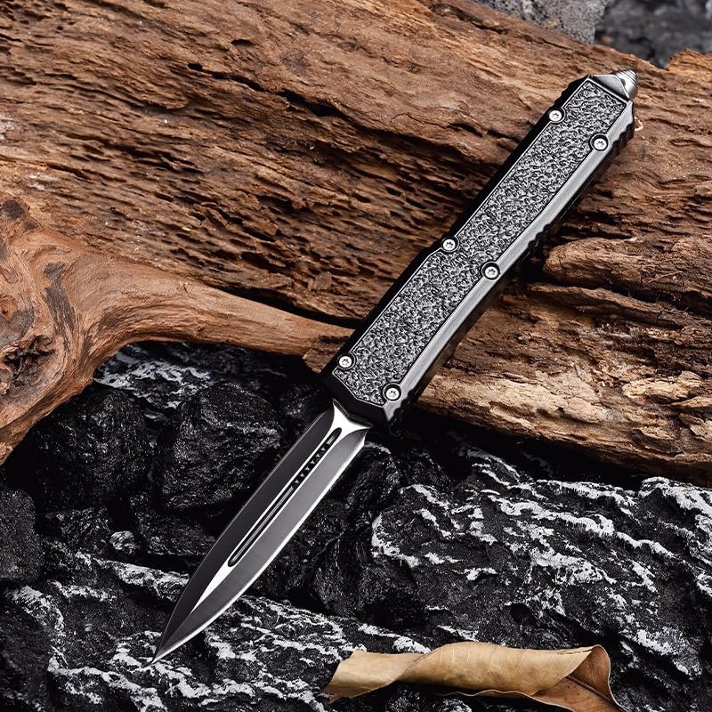 Couteau d'extérieur Amacigana à lame droite à ressort