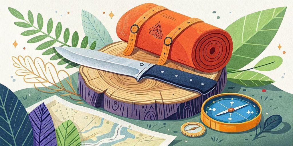 Couteau de Bushcraft KNIFE-LANGYA d'Omesio graphic