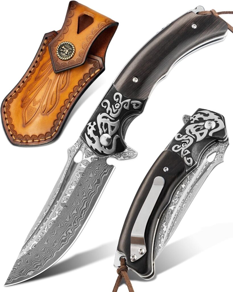 Couteau de Poche LOTHAR RHAEGAL Damas - Élégance et Performance