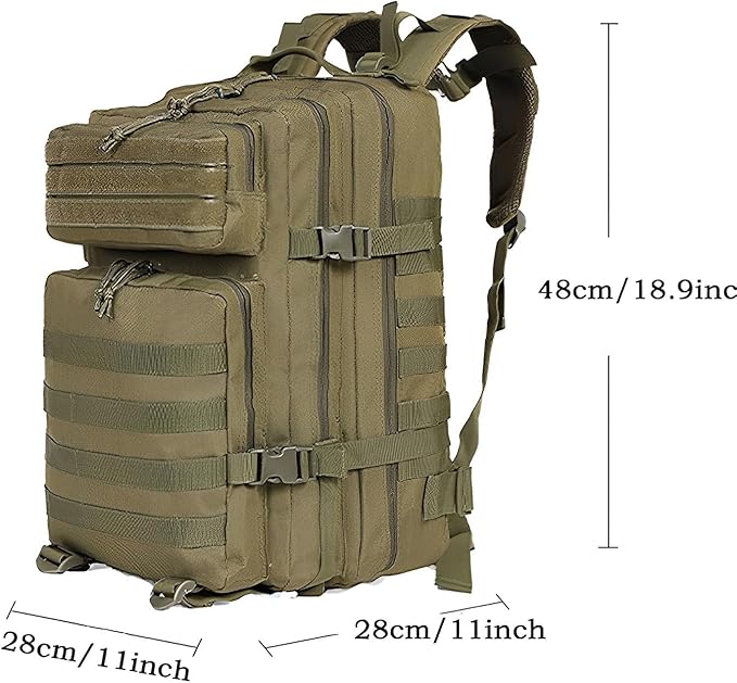 Sac à Dos Militaire 50L Lawaia - Tactique, Étanche, Idéal Randonnée