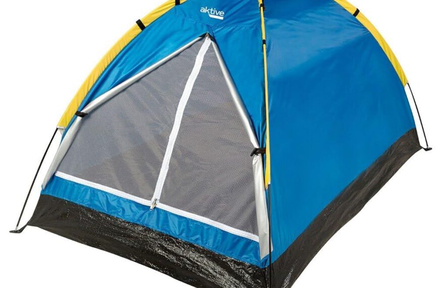 Tente bleue Aktive 2 personnes imperméable - Légère et confortable