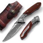 Couteau de poche Damas DRACHENADER - Artisanat et Performance