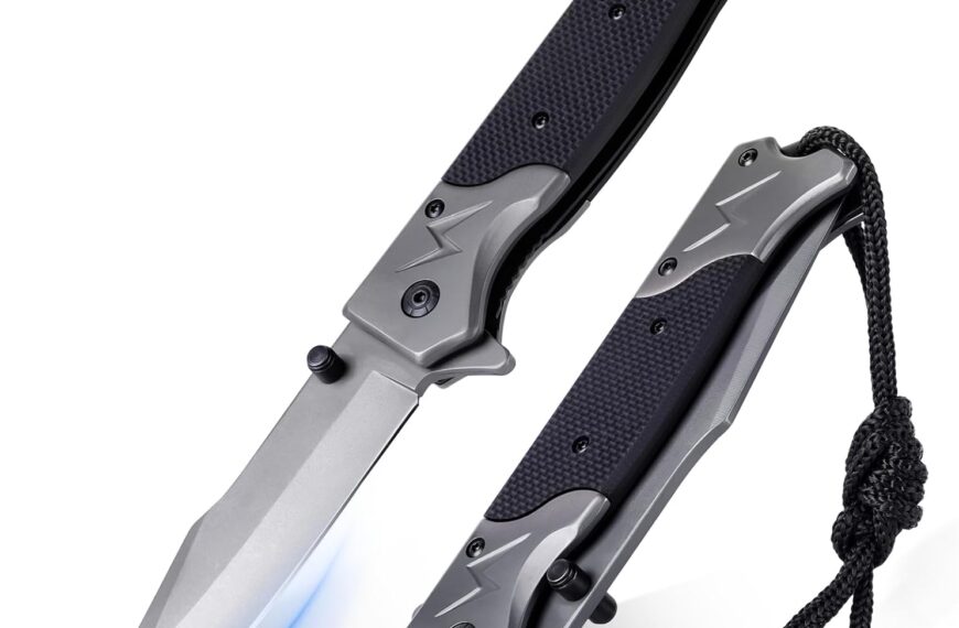 Rolgno Couteau Pliant en Acier Inoxydable