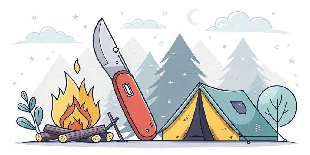 Couteau Bivouac et Bushcraft de Chasse Plys graphic