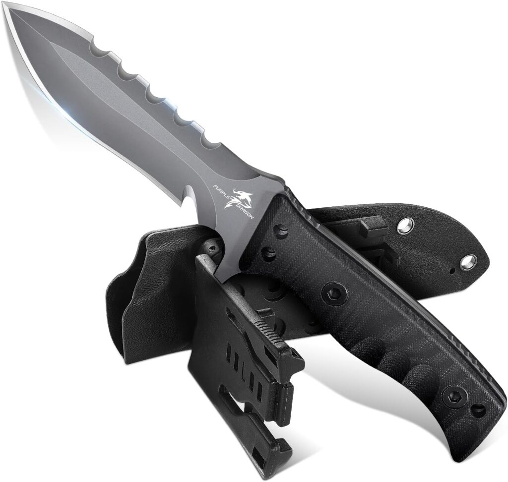 Couteau de Survie Bushcraft Purple Dragon