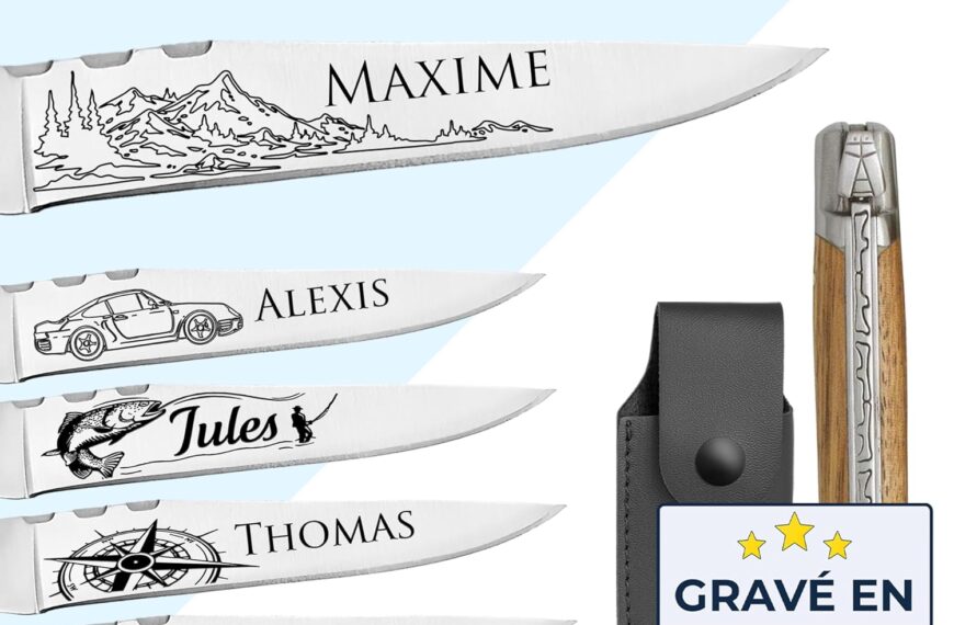 KDO MAGIC Couteau personnalisé - Cadeau Idéal Fête des Pères