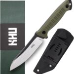 KHU Couteau de survie bushcraft – Robustesse et Confort