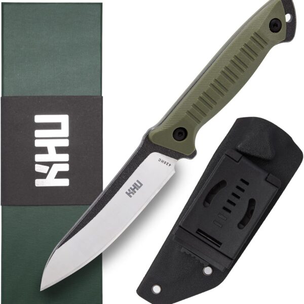KHU Couteau de survie bushcraft – Robustesse et Confort