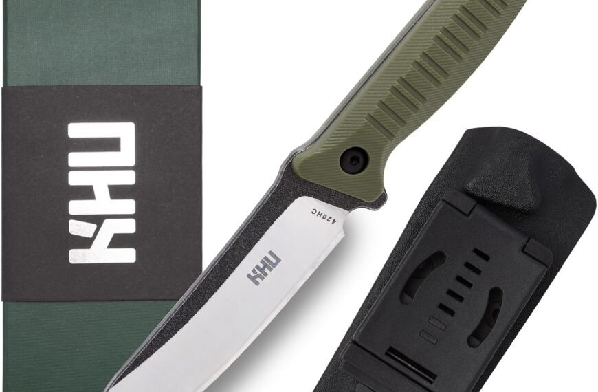 KHU Couteau de survie bushcraft – Robustesse et Confort