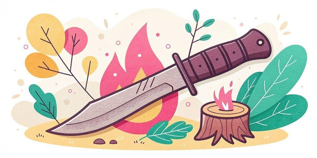 ODENWOLF W3 Couteau de survie avec allume-feu graphic