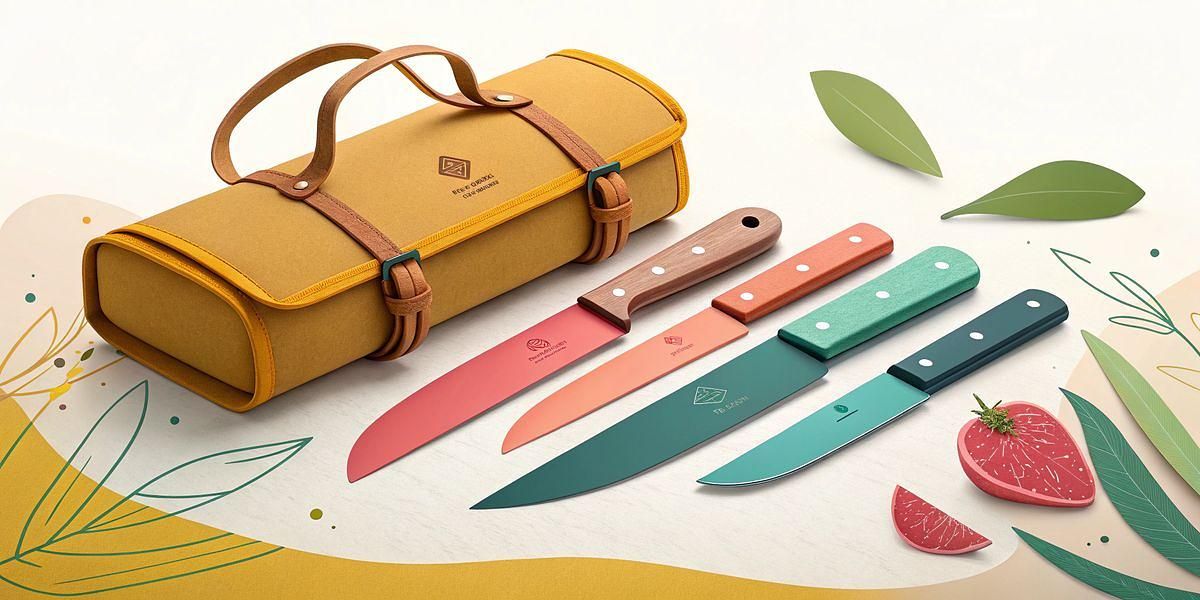 Dfito Set 8 Couteaux de Cuisine – Tranchant Laser, Acier 5Cr15MoV