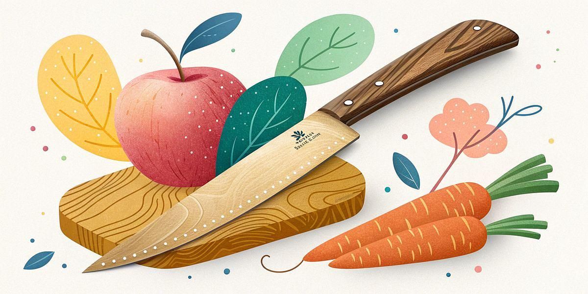 Sunnecko Couteau Office 9 cm en Acier Inoxydable graphic