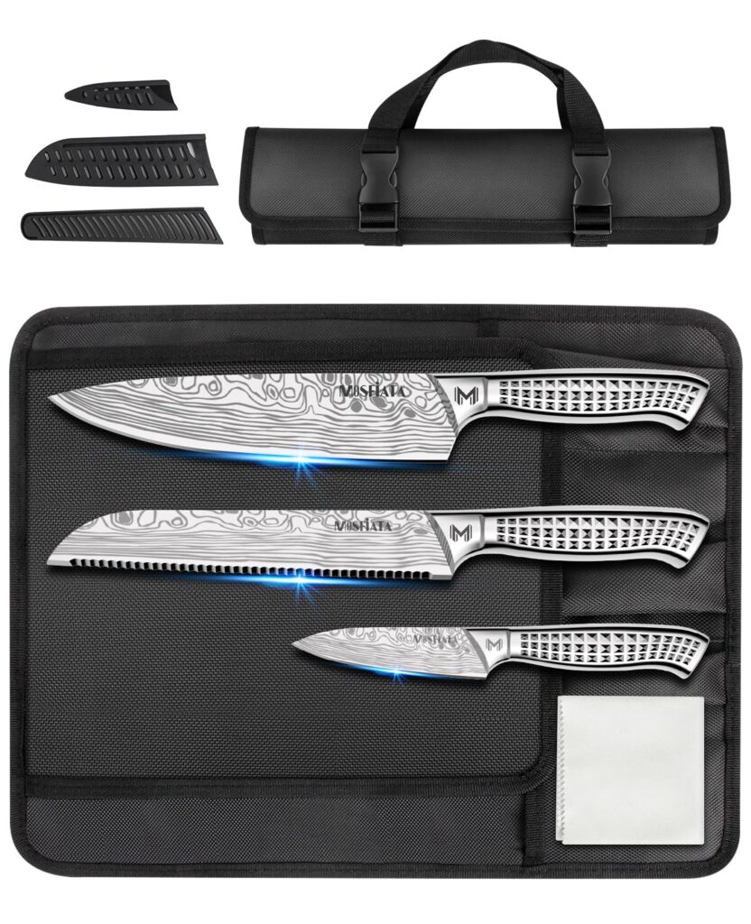 Lot de 10 Couteaux de Cuisine Japonais MOSFiATA