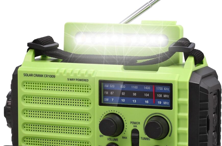 Mesqool Radio Solaire d'Urgence à Manivelle