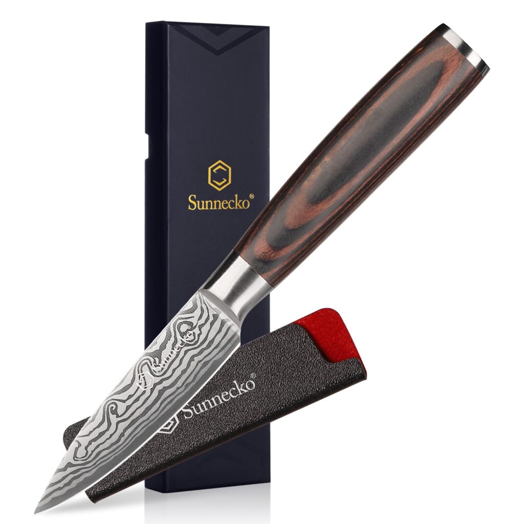 Sunnecko Couteau Office 9 cm en Acier Inoxydable